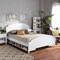 Baxton Studio Elise Transitional White Finished Wood Full Size Storage Platform Bed 168-10827 - alternate 7